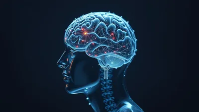 Transparent Human Head Brain Forehead Spark