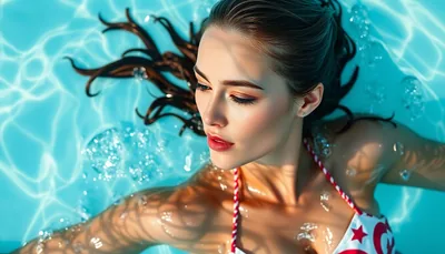 Woman Swimming in Swimming Pool